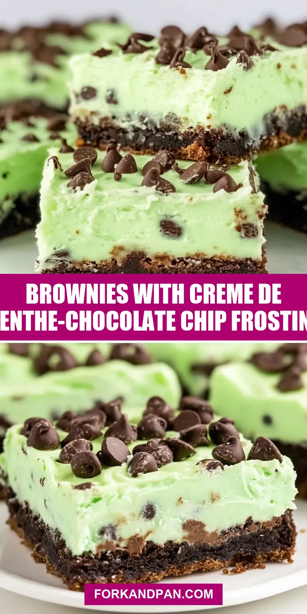 How To Make Savory Brownies With Creme De Menthe-Chocolate Chip Frosting