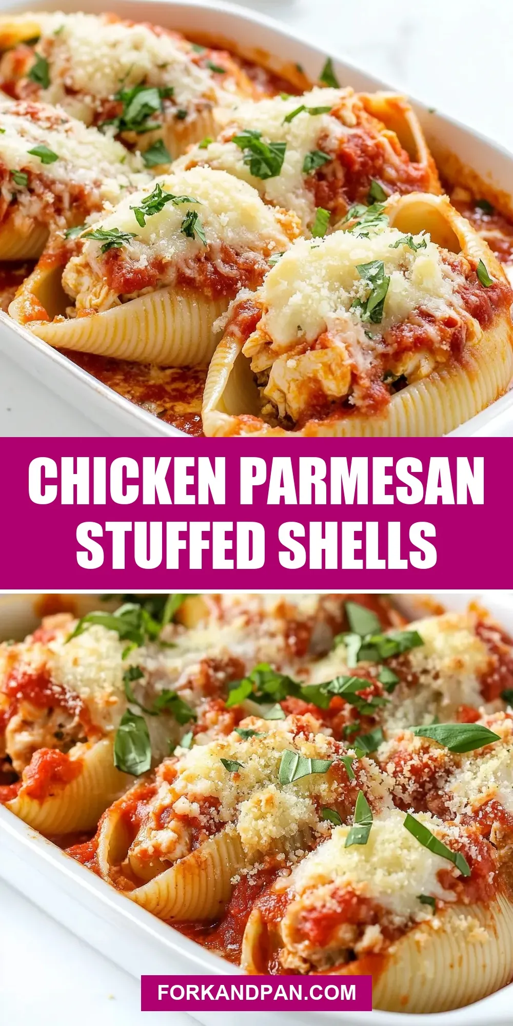 The Best Chicken Parmesan Stuffed Shells Ever