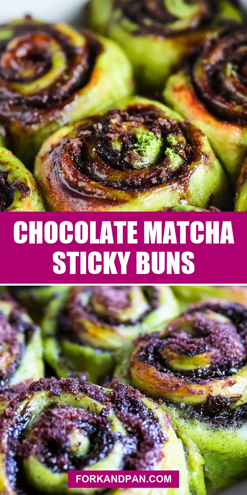 The Best Chocolate Matcha Sticky Buns