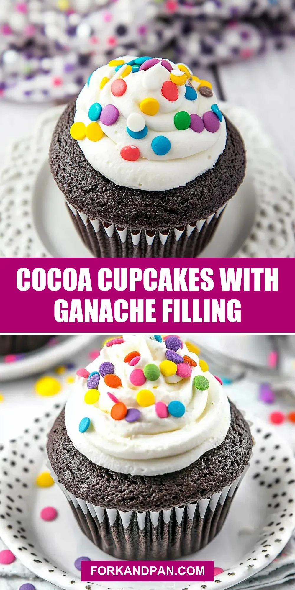 Cocoa Cupcakes With Ganache Filling (Simple & Delicious)