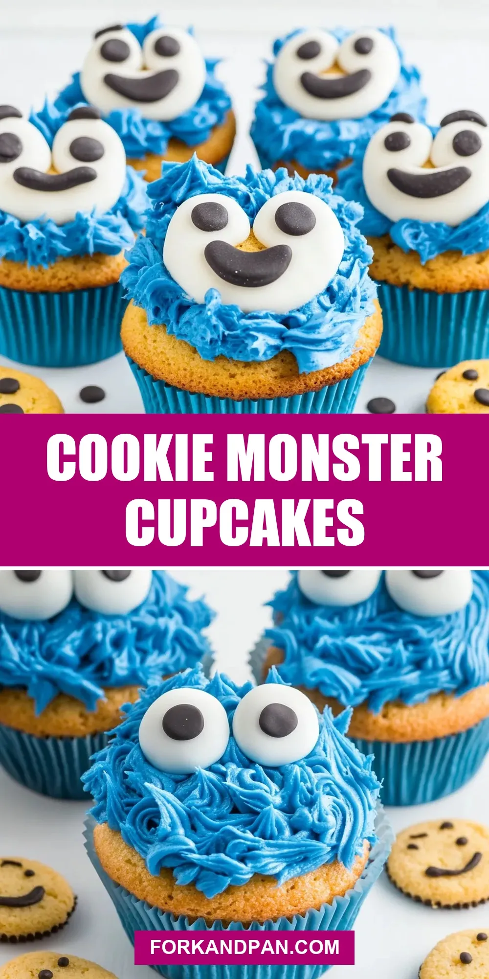 Cookie Monster Cupcakes (Fresh & Delicious)