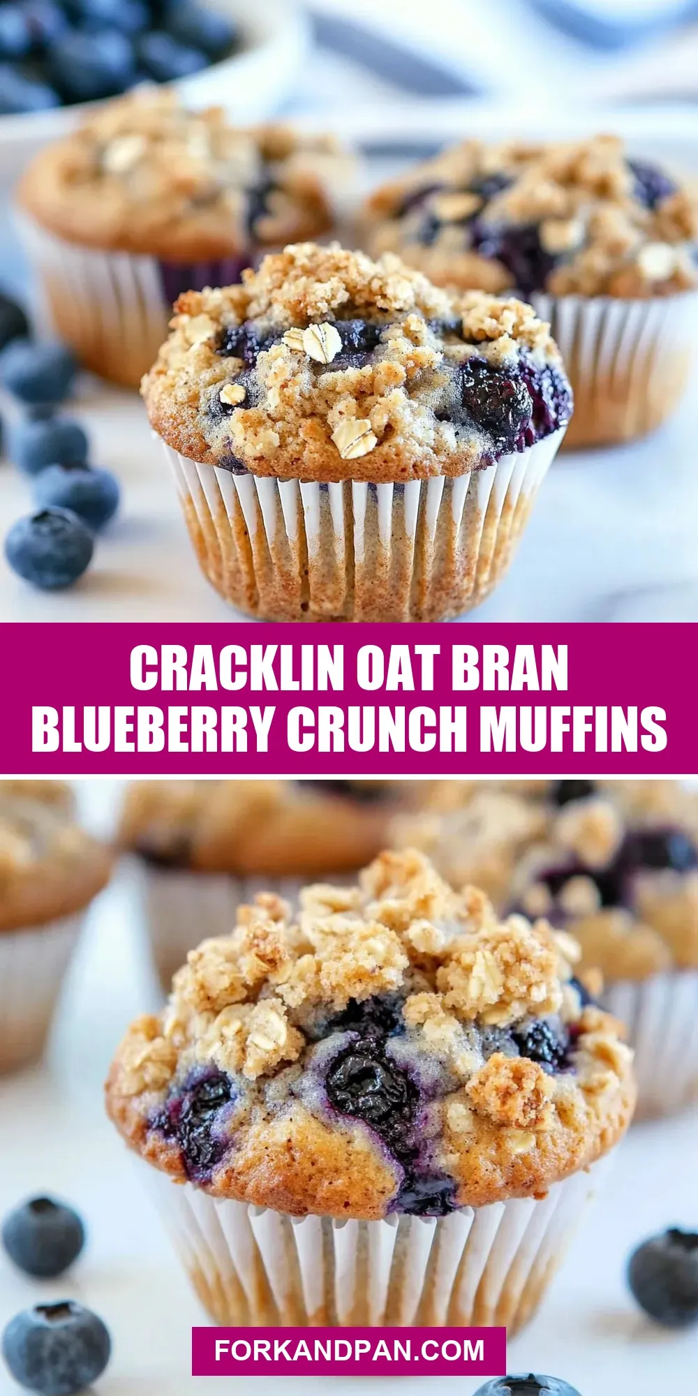 Cracklin Oat Bran Blueberry Crunch Muffins Recipe