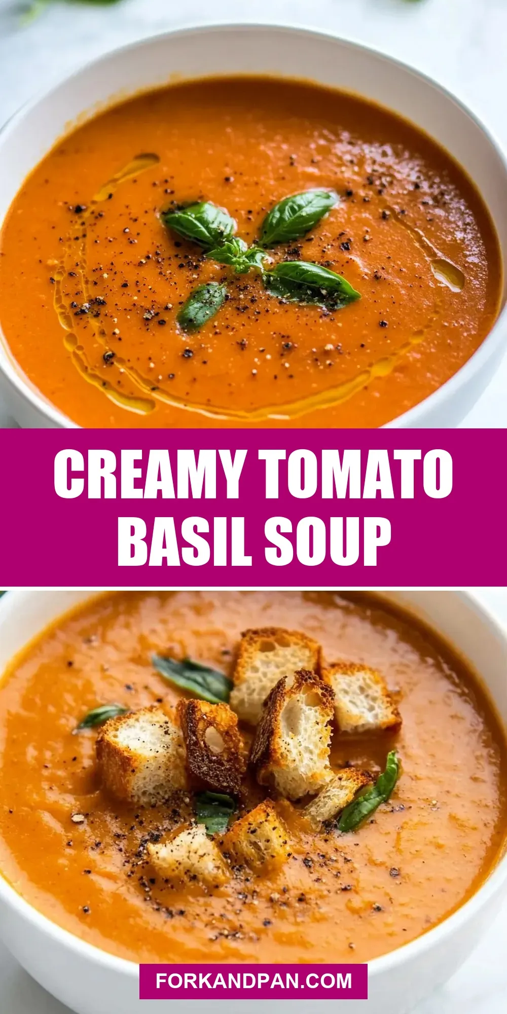 Easy Creamy Tomato Basil Soup Recipe