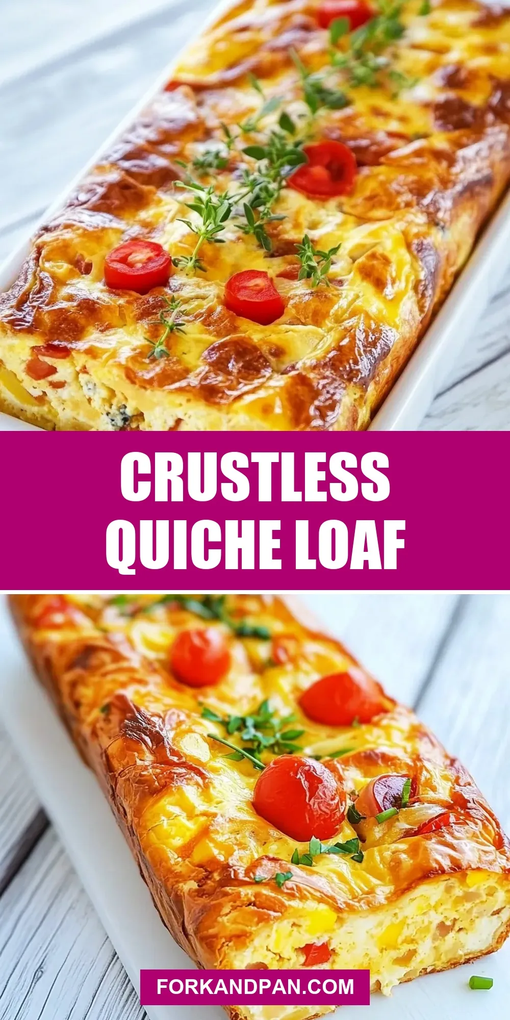 The Best Crustless Quiche Loaf Ever