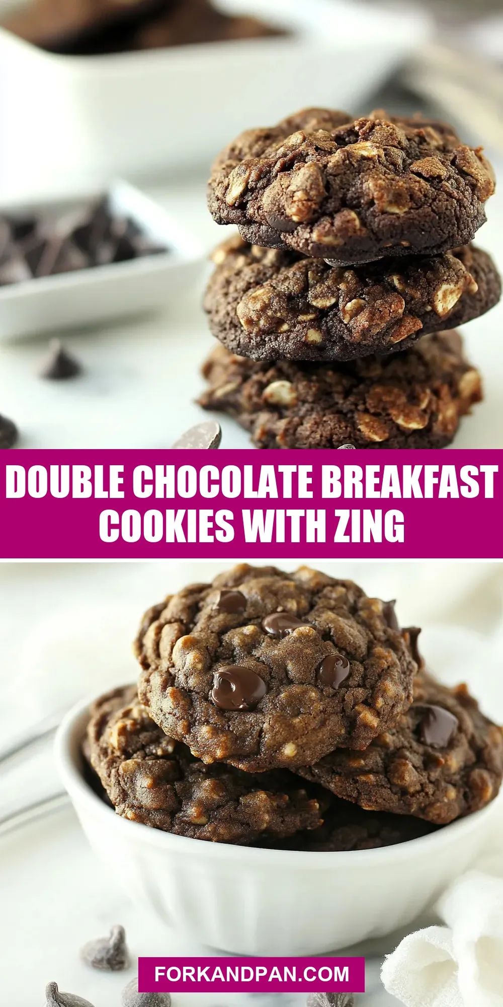 How To Make Easy Double Chocolate Breakfast Cookies With Zing