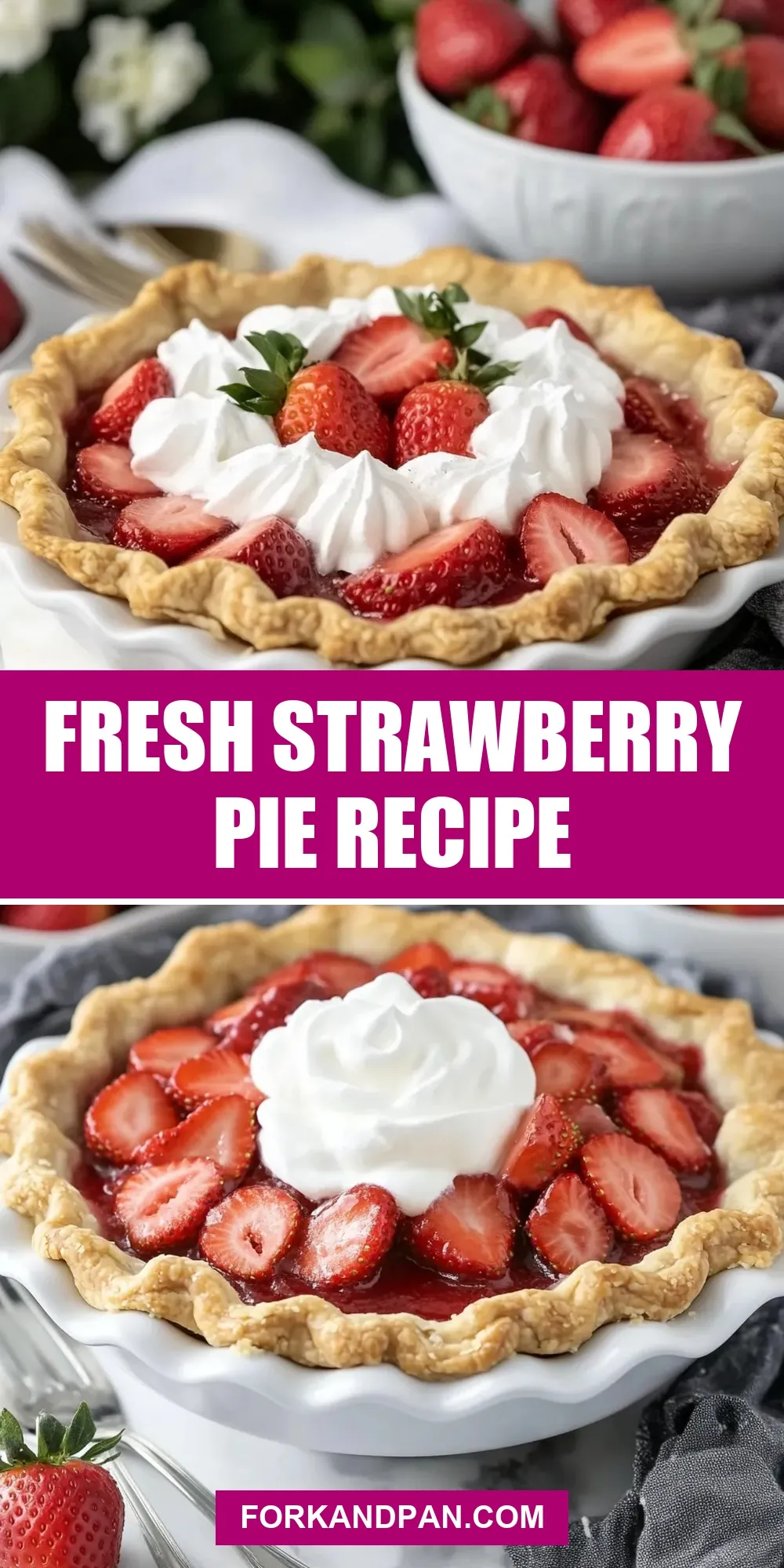 Healthy Fresh Strawberry Pie