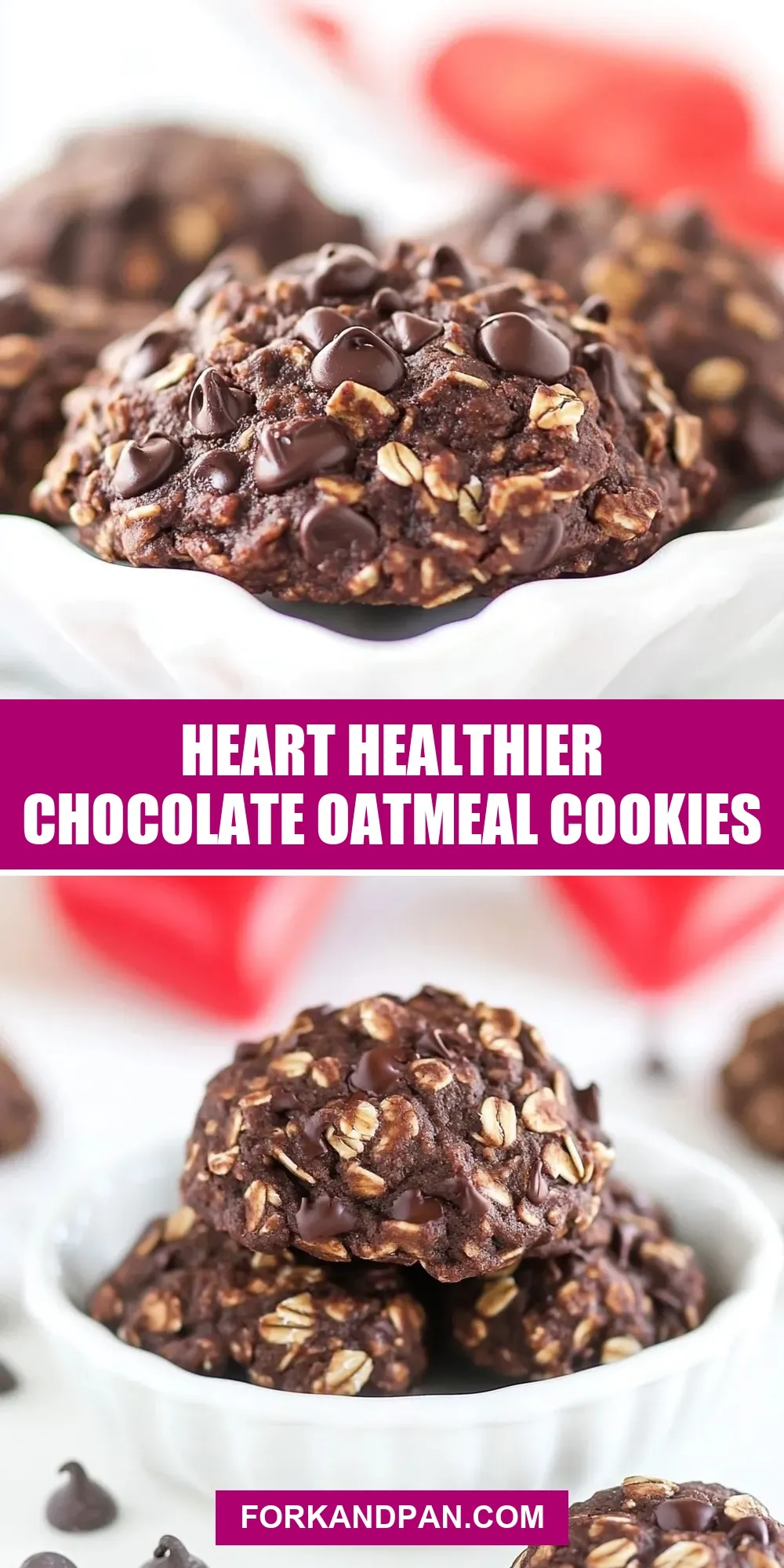 Heart Healthier Chocolate Oatmeal Cookies Recipe