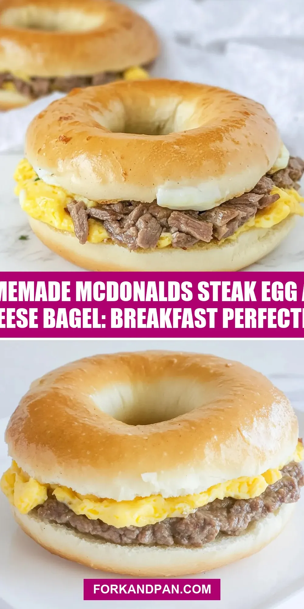 How To Make Fresh Homemade Mcdonalds Steak Egg And Cheese Bagel: Breakfast Perfection