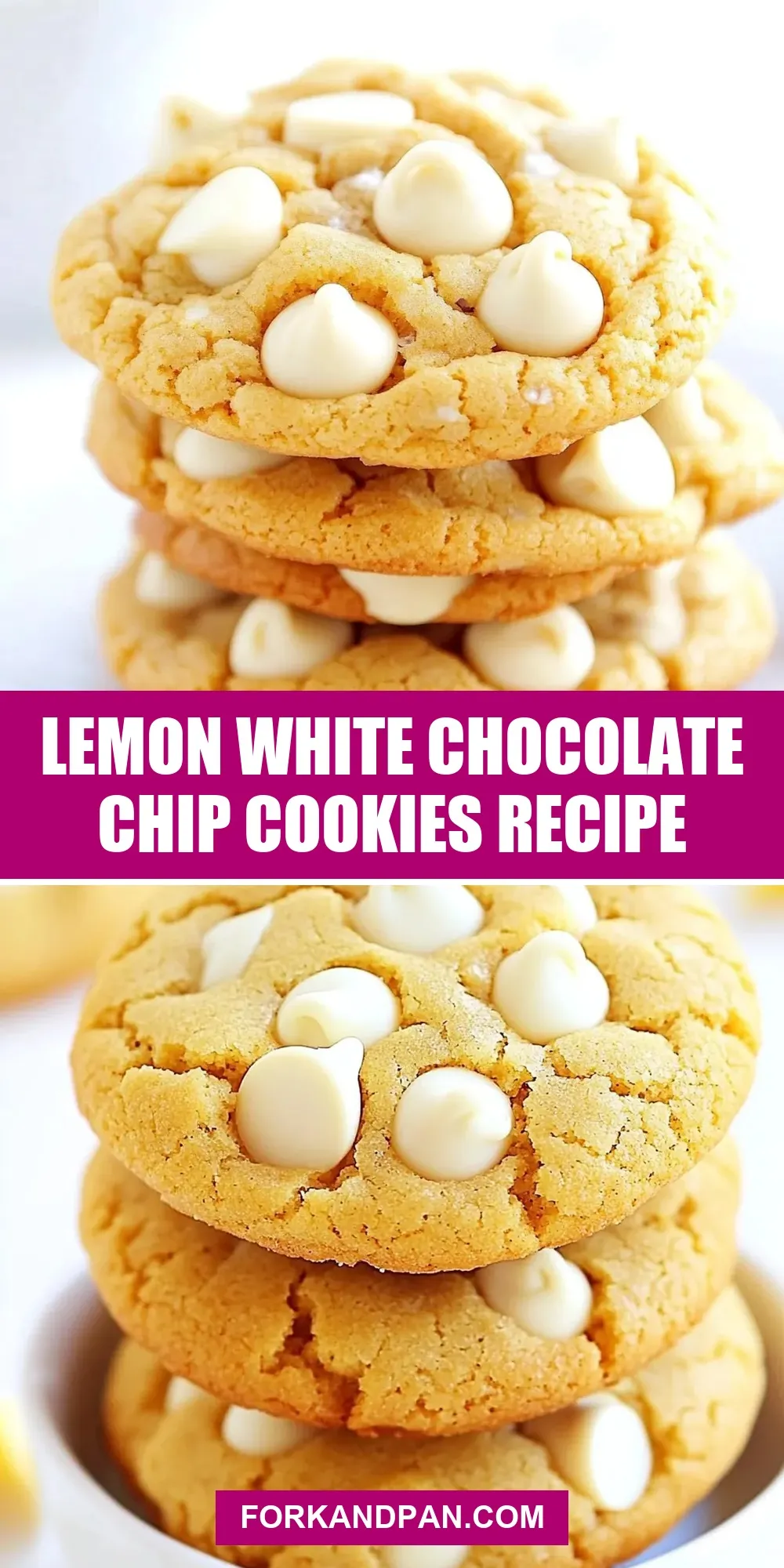 Lemon White Chocolate Chip Cookies Recipe
