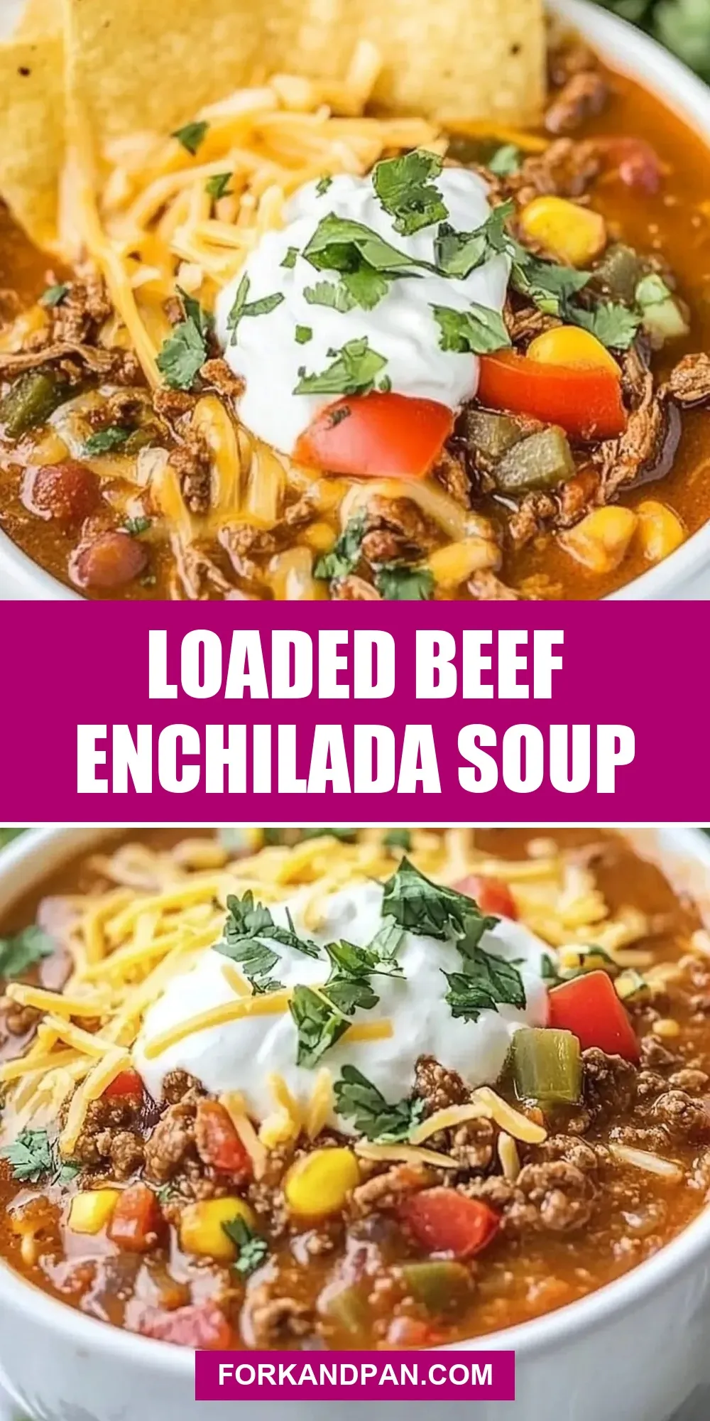 Easy Loaded Beef Enchilada Soup Recipe