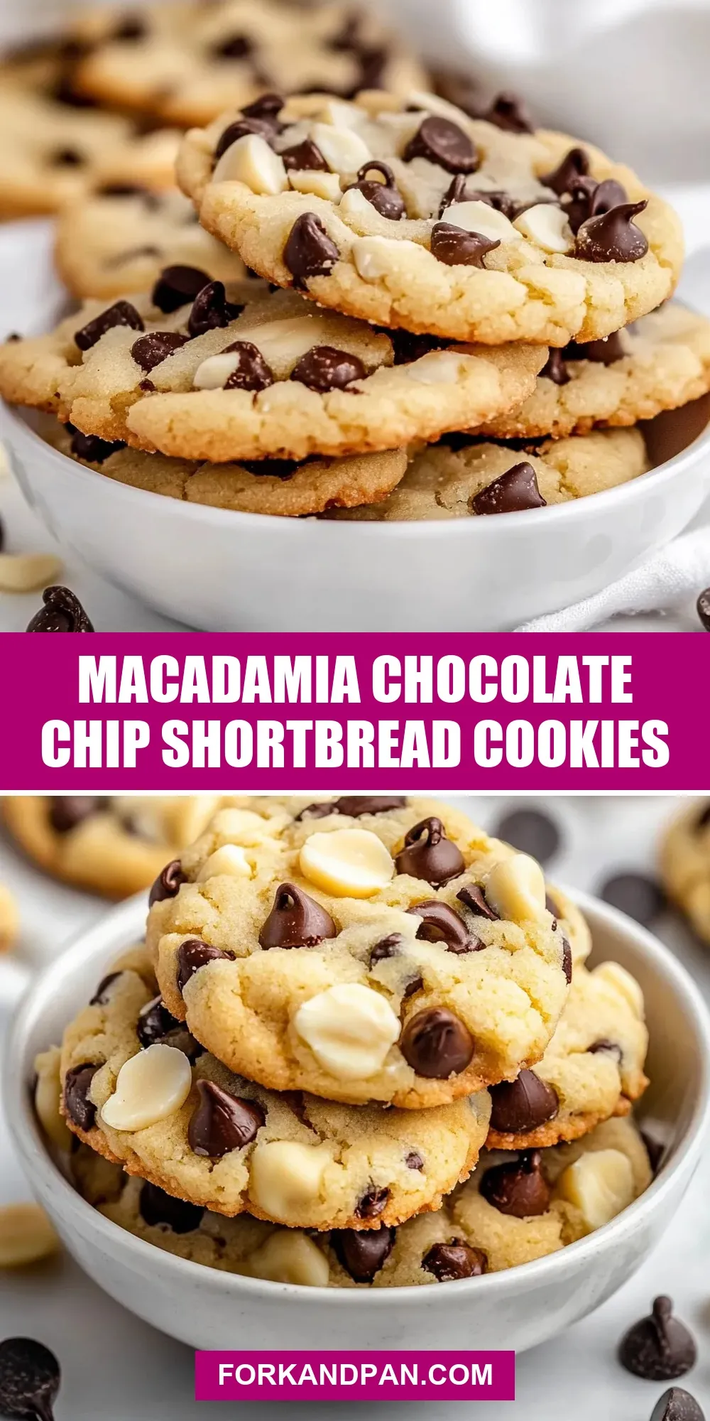 How To Make Fresh Macadamia Chocolate Chip Shortbread Cookies