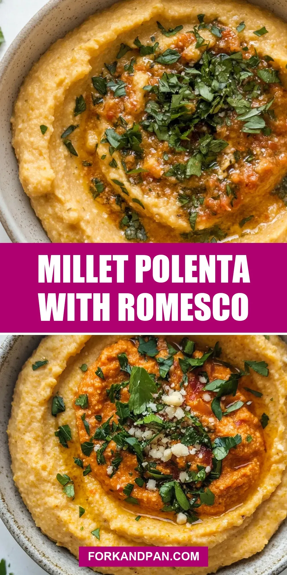 Millet Polenta With Romesco (Savory & Delicious)