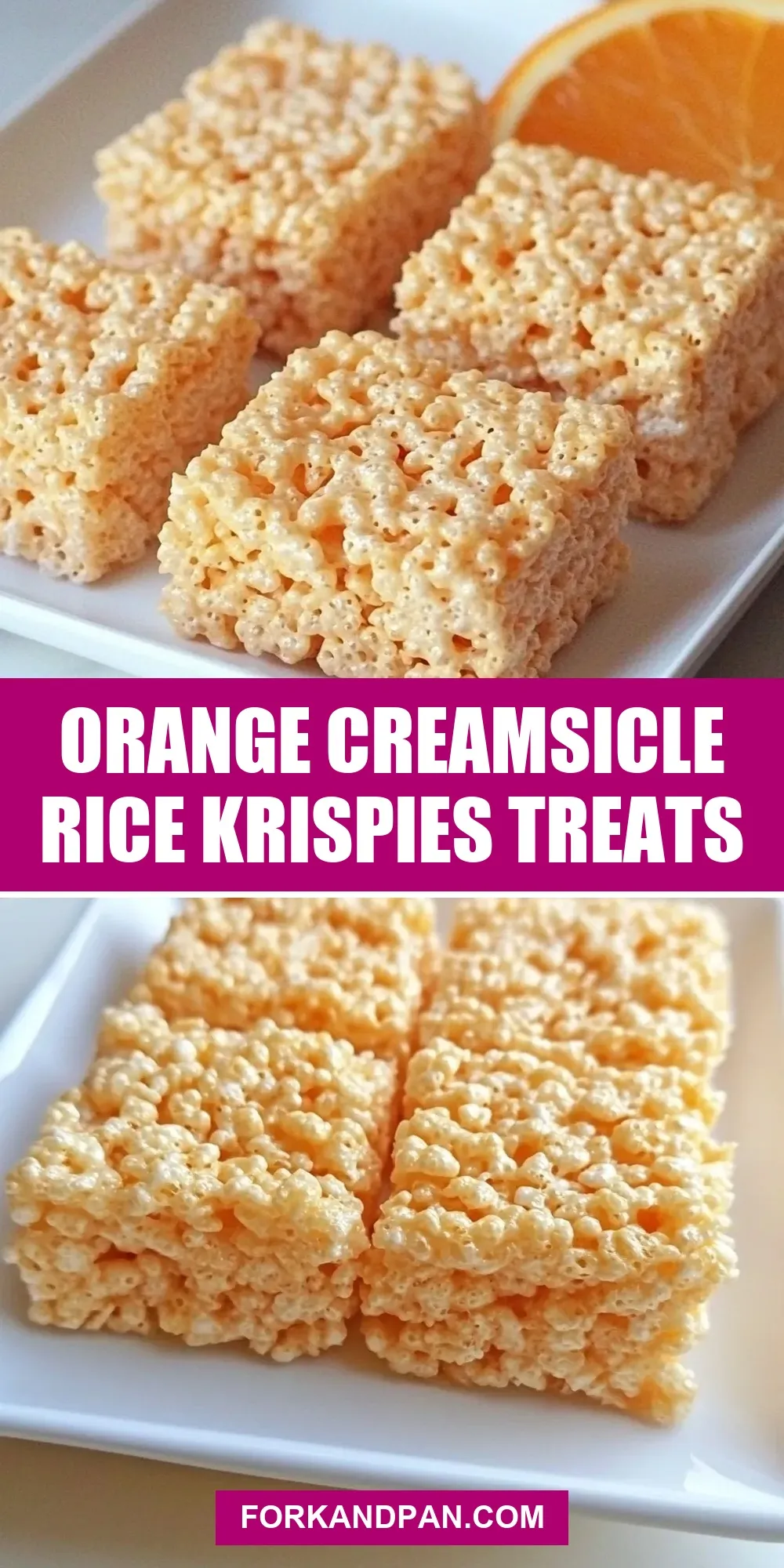 Orange Creamsicle Rice Krispies Treats Recipe