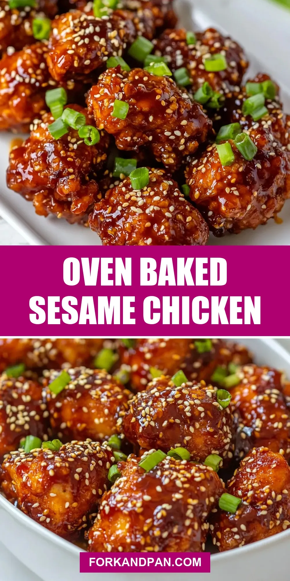 The Best Oven Baked Sesame Chicken Ever