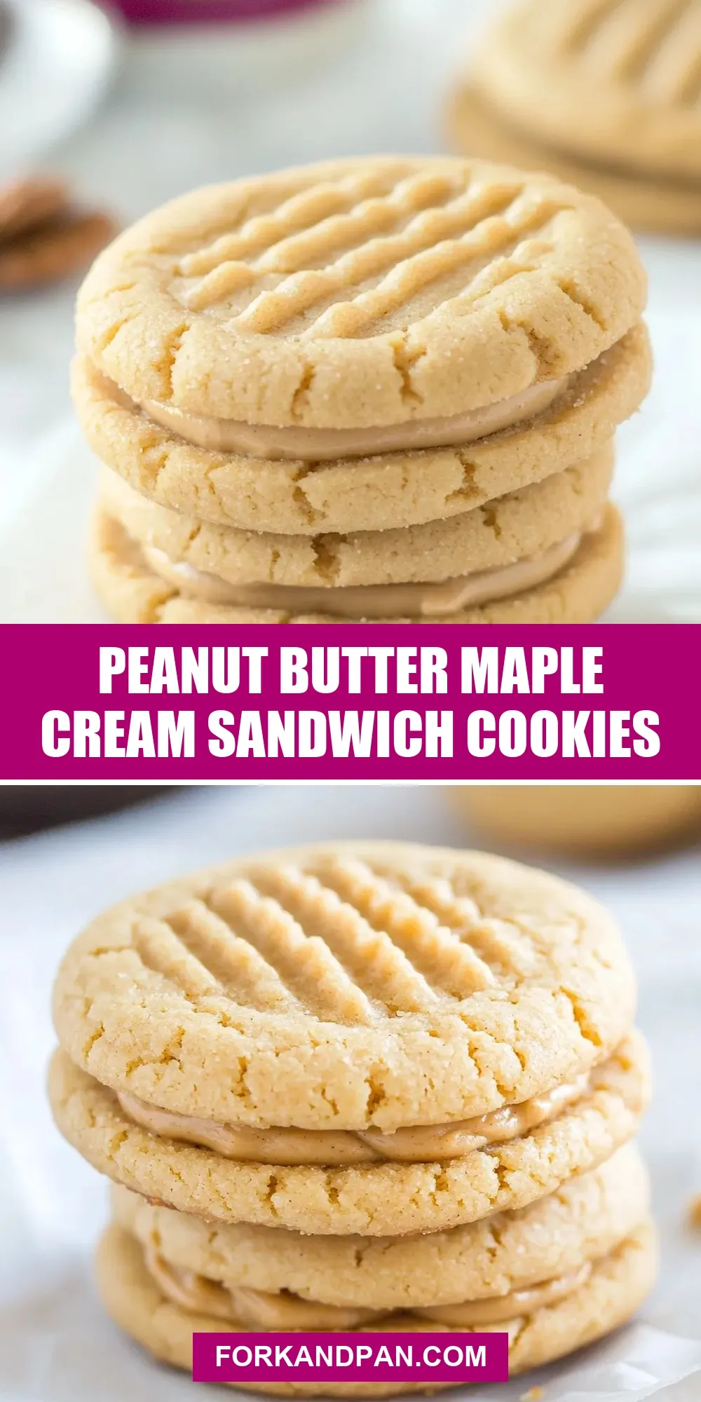 Easy Peanut Butter Maple Cream Sandwich Cookies Recipe