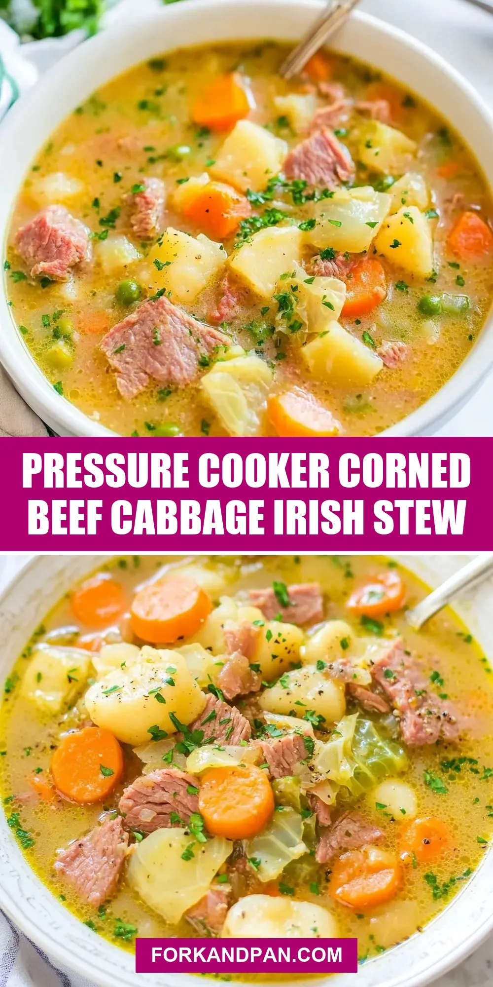 The Best Pressure Cooker Corned Beef Cabbage Irish Stew Ever