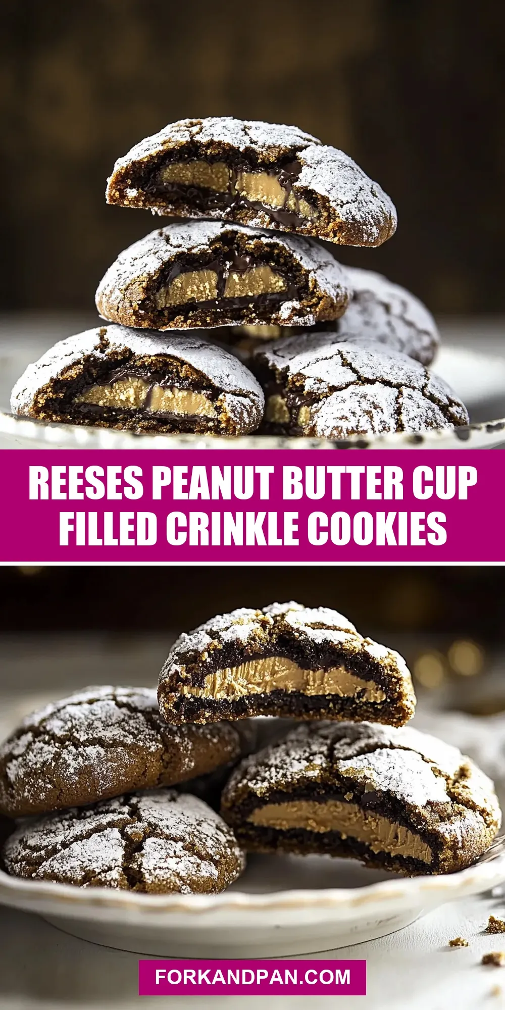 How To Make Amazing Reeses Peanut Butter Cup Filled Crinkle Cookies