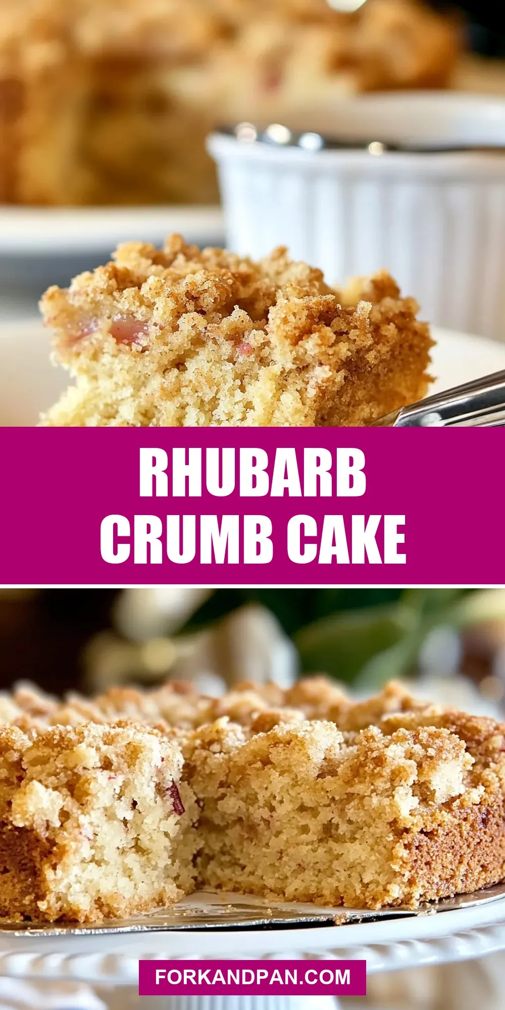 Rhubarb Crumb Cake (Savory & Delicious)