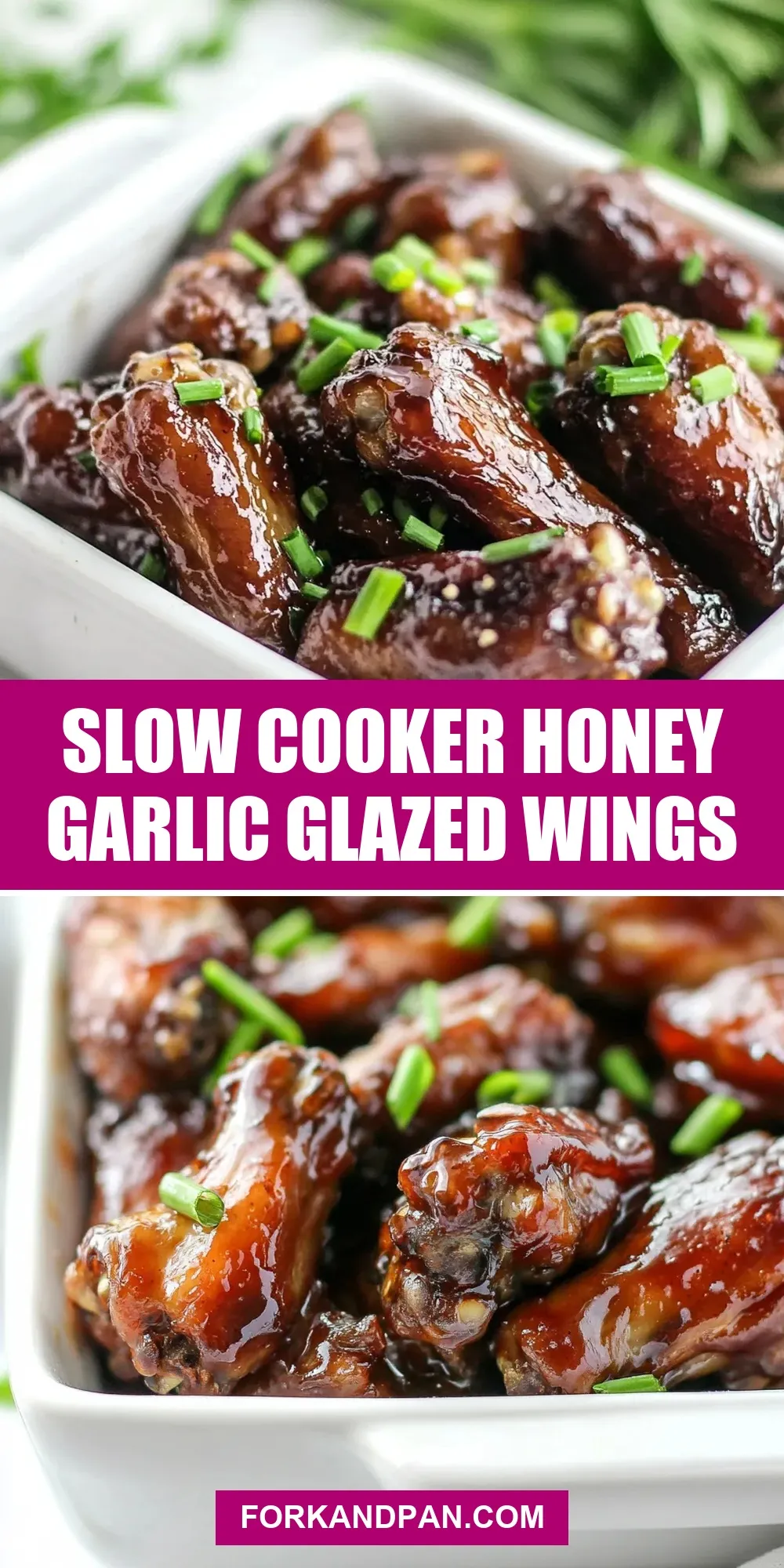 Easy Slow Cooker Honey Garlic Glazed Wings Recipe