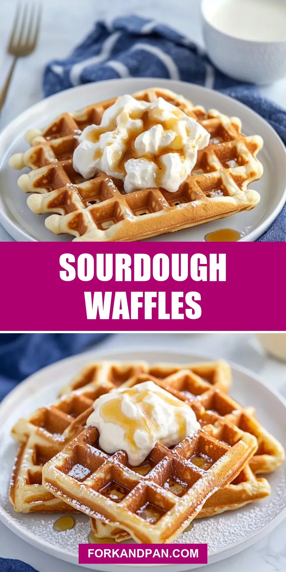 The Best Sourdough Waffles Ever