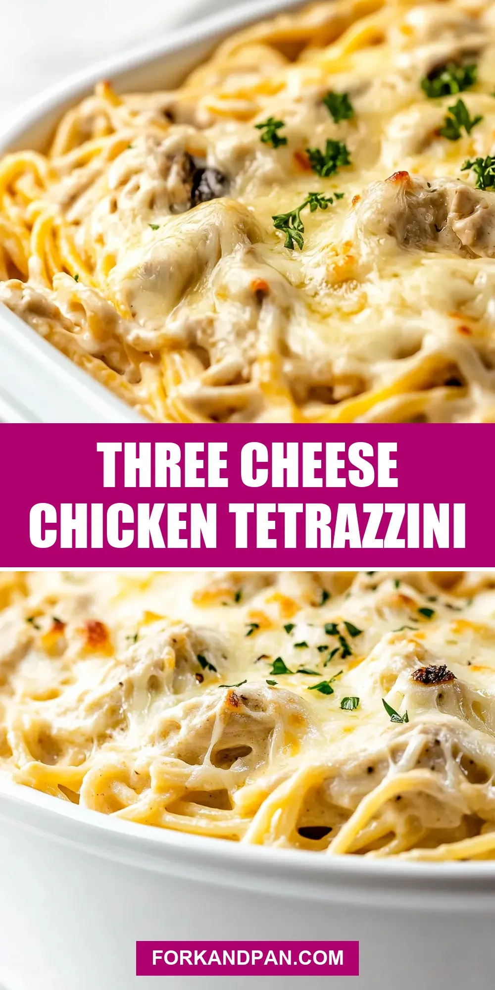 Easy Three Cheese Chicken Tetrazzini Recipe