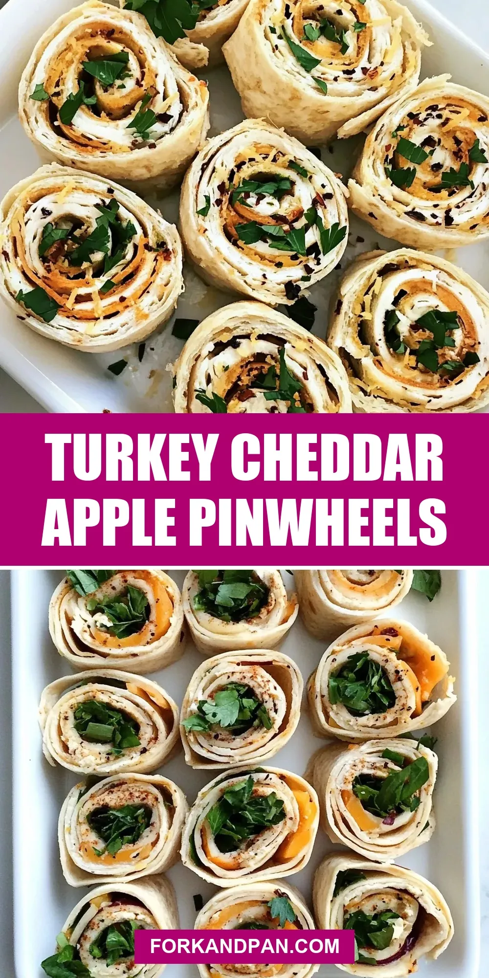 Fresh Turkey Cheddar Apple Pinwheels