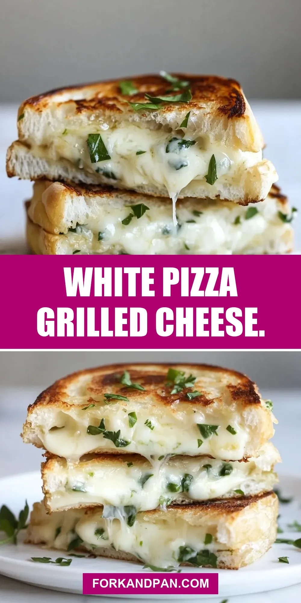 White Pizza Grilled Cheese. Recipe
