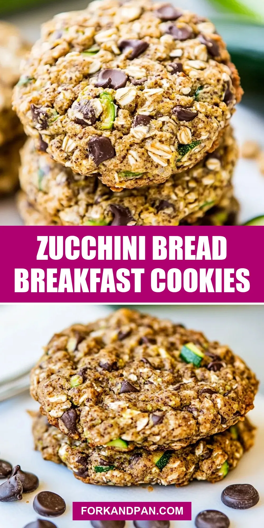 Healthy Zucchini Bread Breakfast Cookies