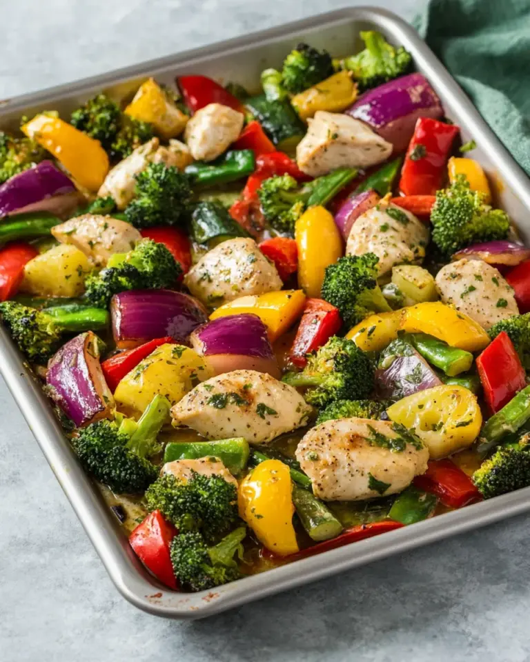 homemade 15 Minute Sheet Pan Garlic Ranch Chicken and Veggies photo