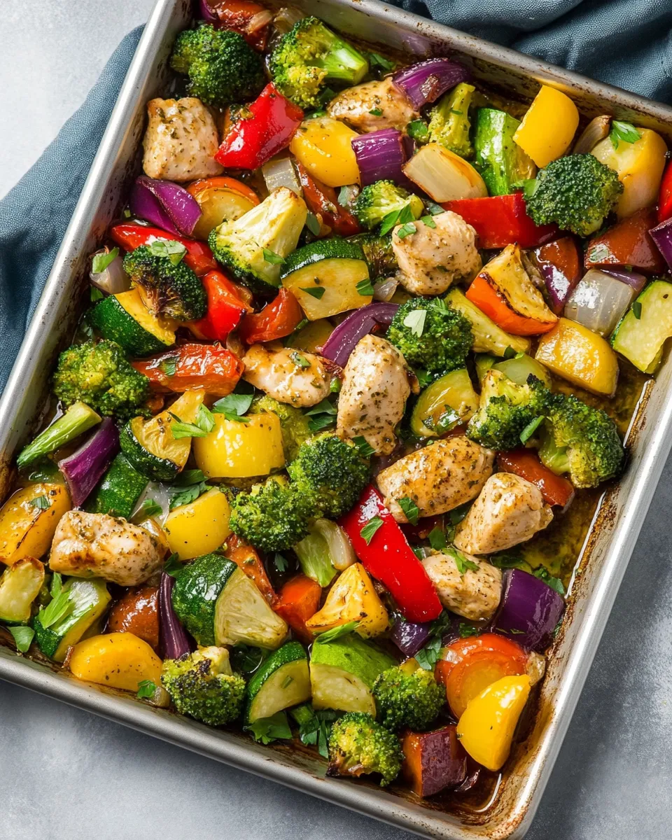 classic 15 Minute Sheet Pan Garlic Ranch Chicken and Veggies image