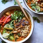 homemade 30 Minute Thai Peanut Chicken Ramen. photo