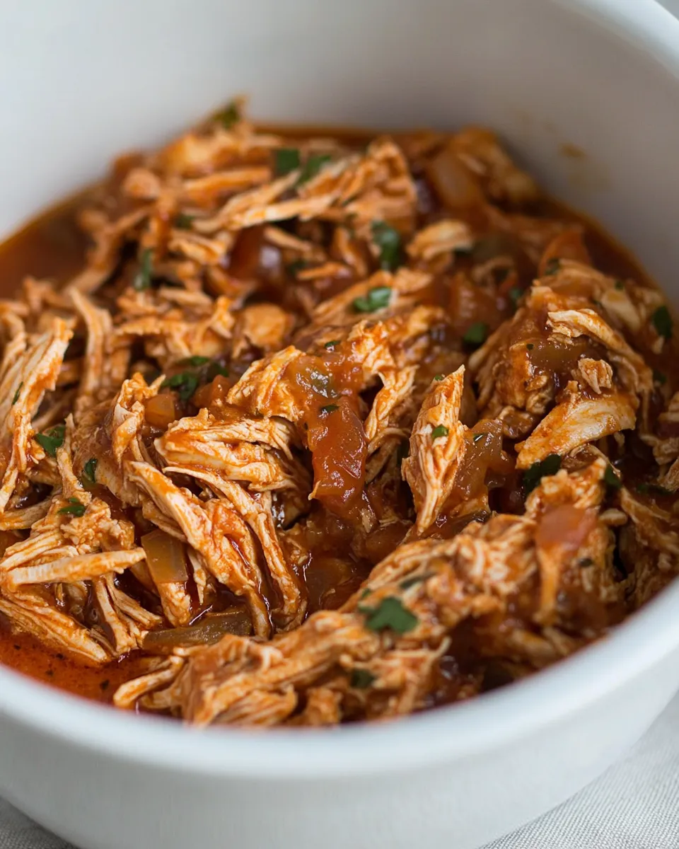 Easy 5-Ingredient Crock Pot Mexican Shredded Chicken recipe photo