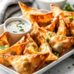 Homemade Air Fryer Buffalo Chicken Wontons photo
