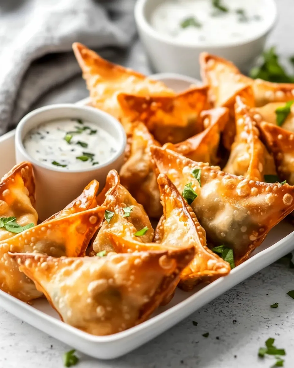 Homemade Air Fryer Buffalo Chicken Wontons photo