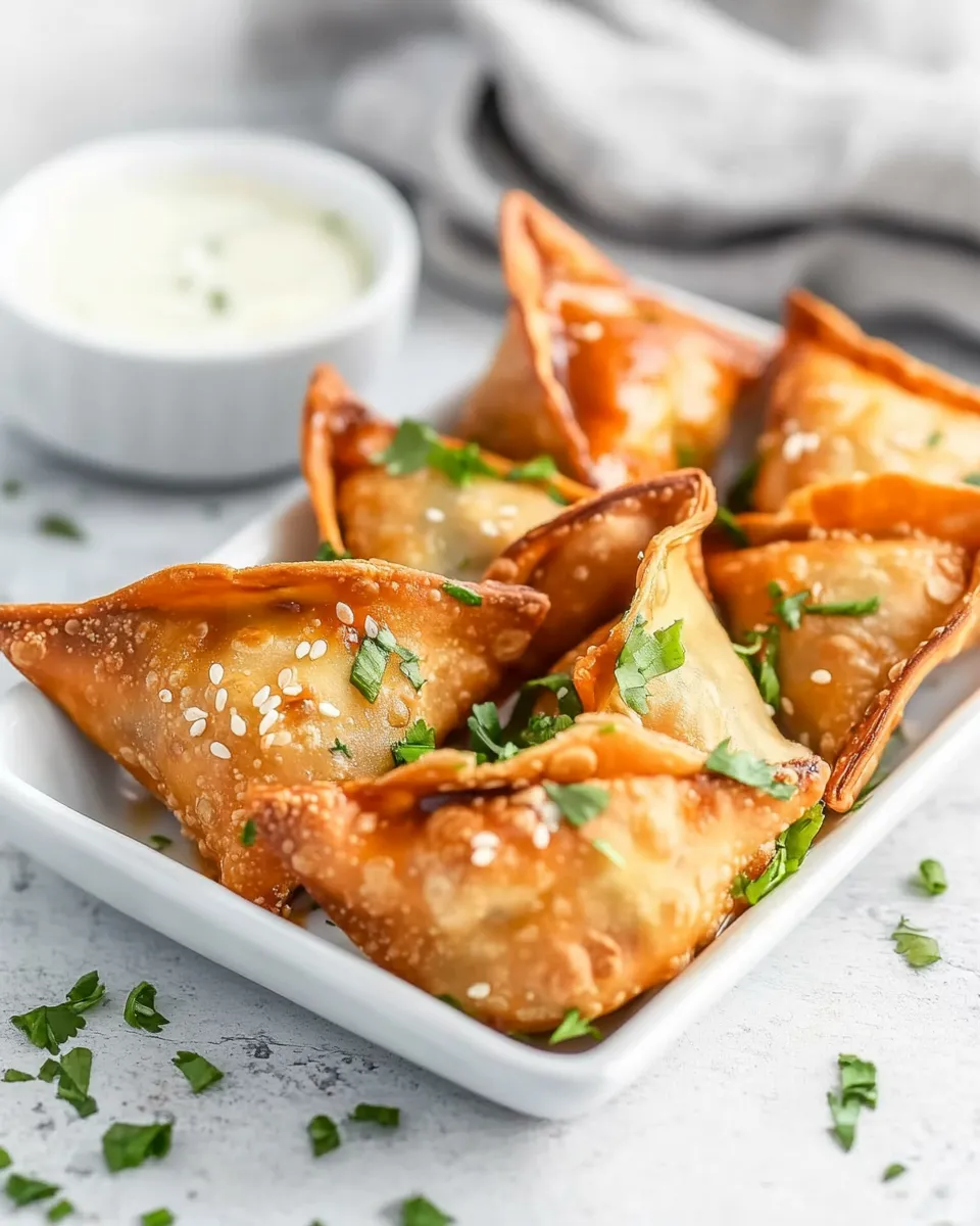 Easy Air Fryer Buffalo Chicken Wontons recipe photo