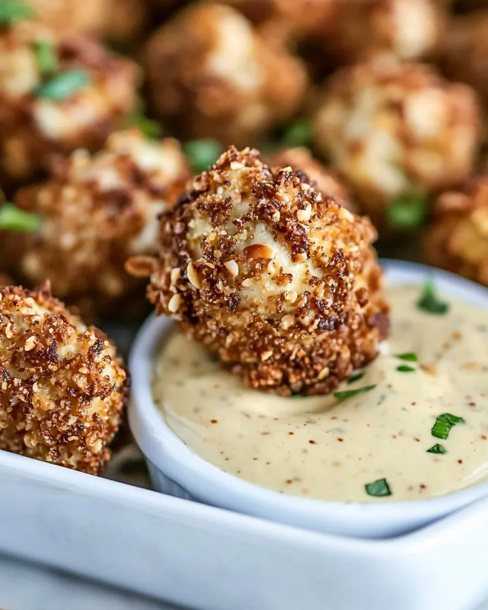 delicious Almond-Crusted Chicken Bites with Honey-Mustard Dip shot