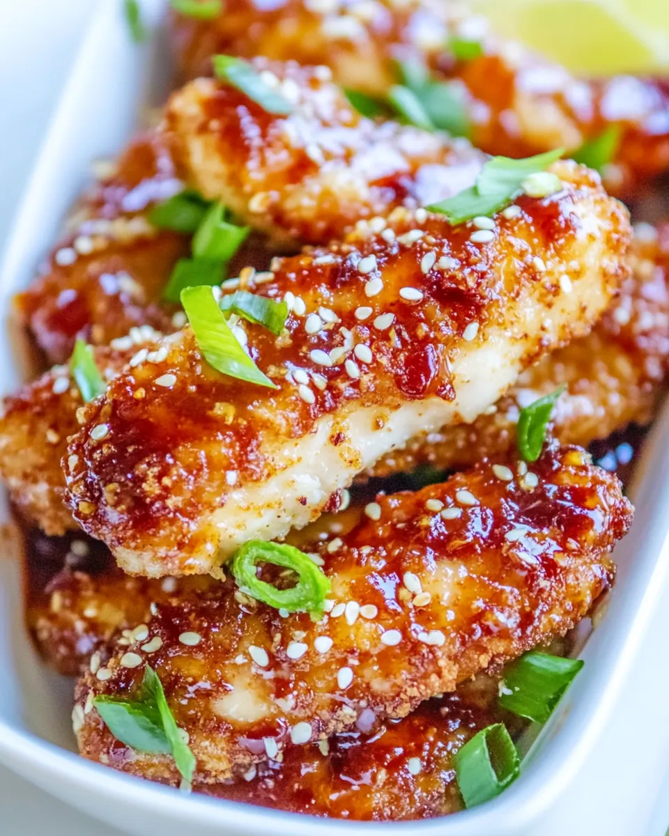 Delicious Asian Glazed Chicken Fingers dish photo