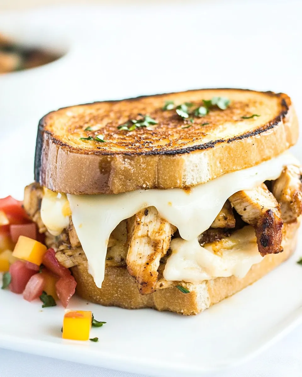 classic Award Winning Chipotle Chicken Grilled Cheese Sandwich image