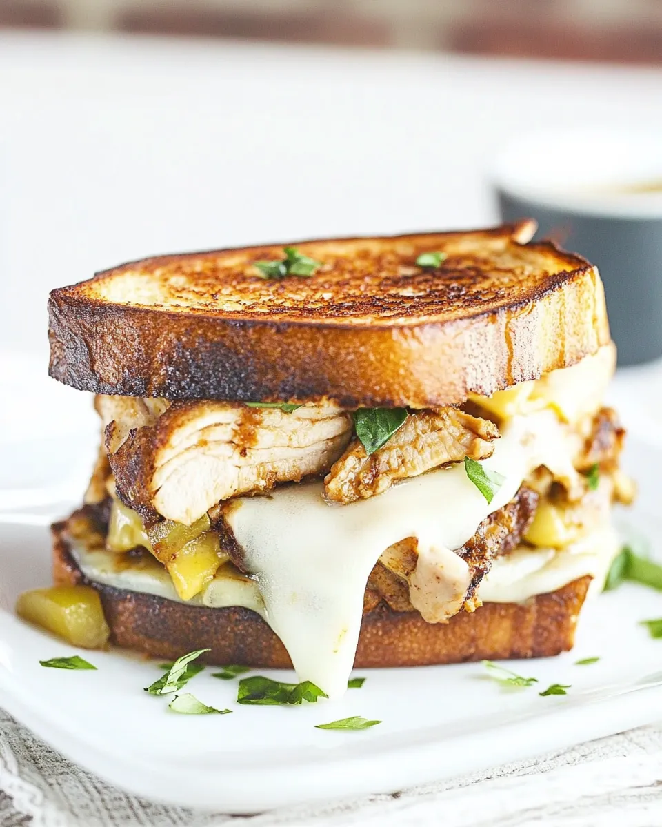 easy Award Winning Chipotle Chicken Grilled Cheese Sandwich picture