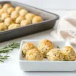 Homemade Baked Chicken Meatballs with Parmesan and Rosemary photo