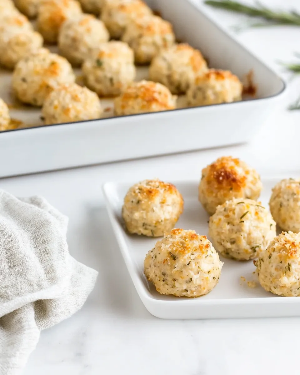 Classic Baked Chicken Meatballs with Parmesan and Rosemary image