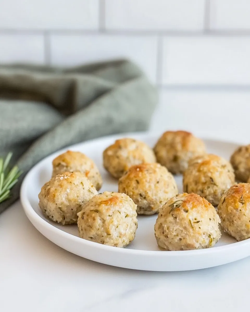 Delicious Baked Chicken Meatballs with Parmesan and Rosemary dish photo