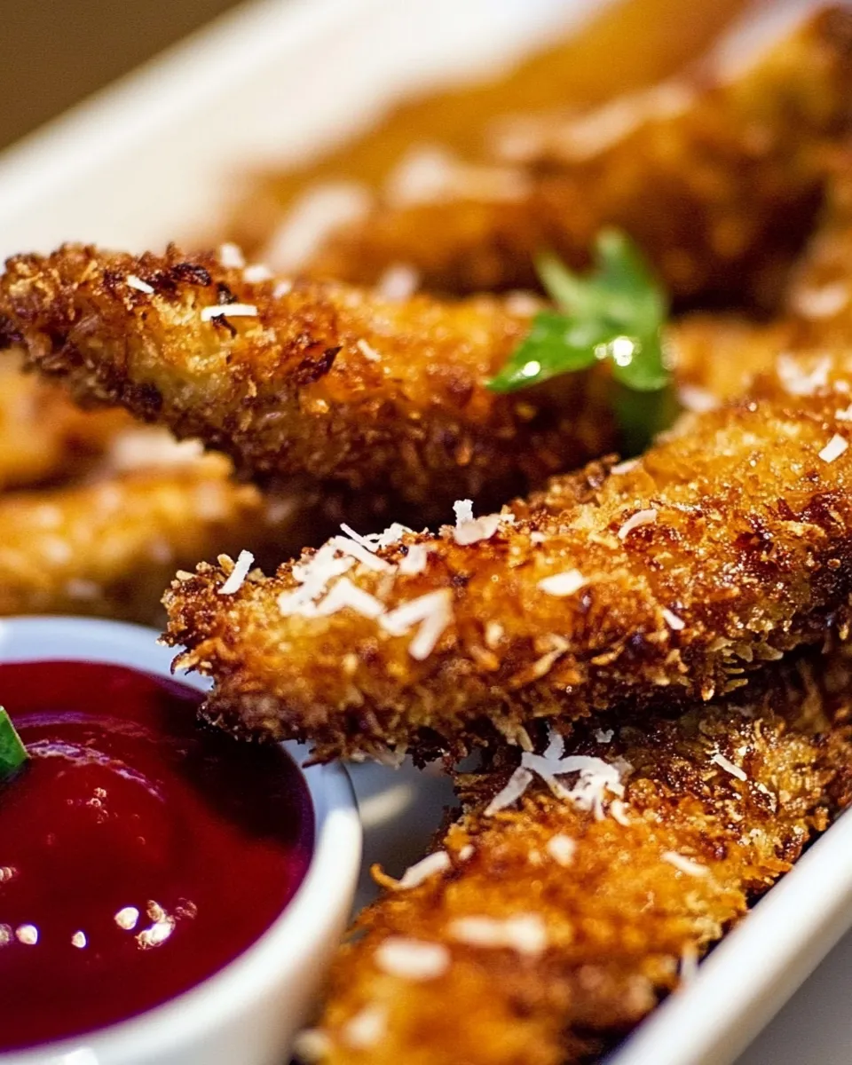 Homemade Baked Coconut Chicken Strips photo