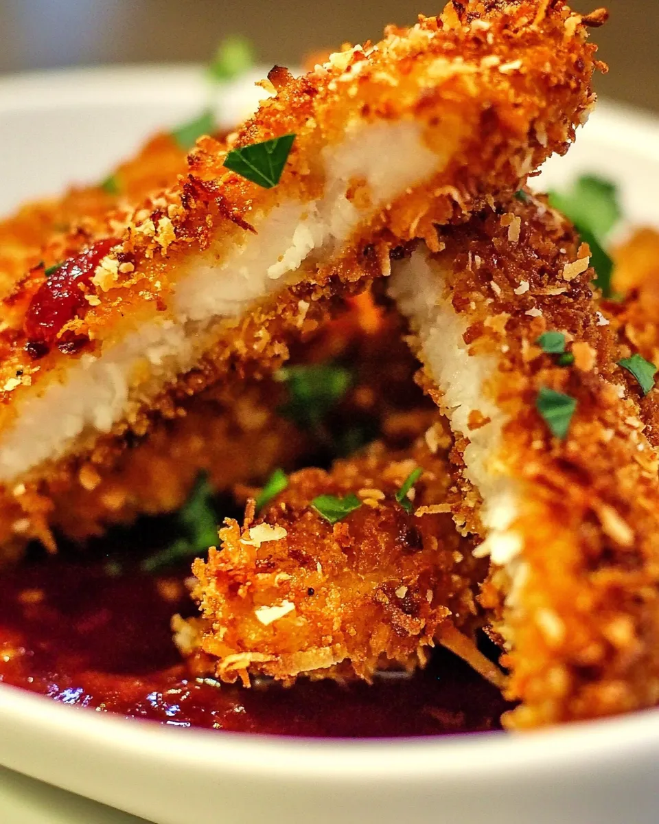 Classic Baked Coconut Chicken Strips image