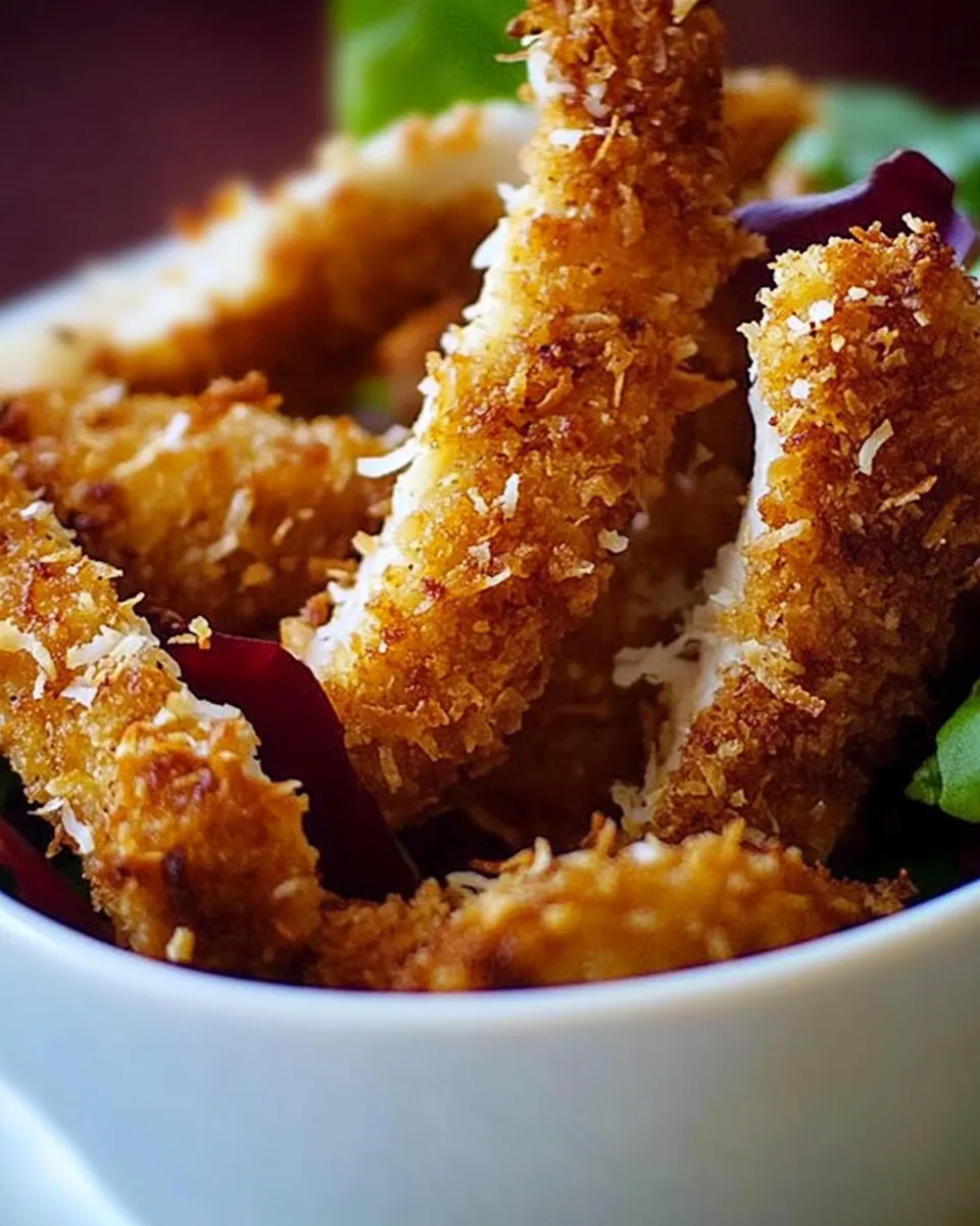Easy Baked Coconut Chicken Strips recipe photo