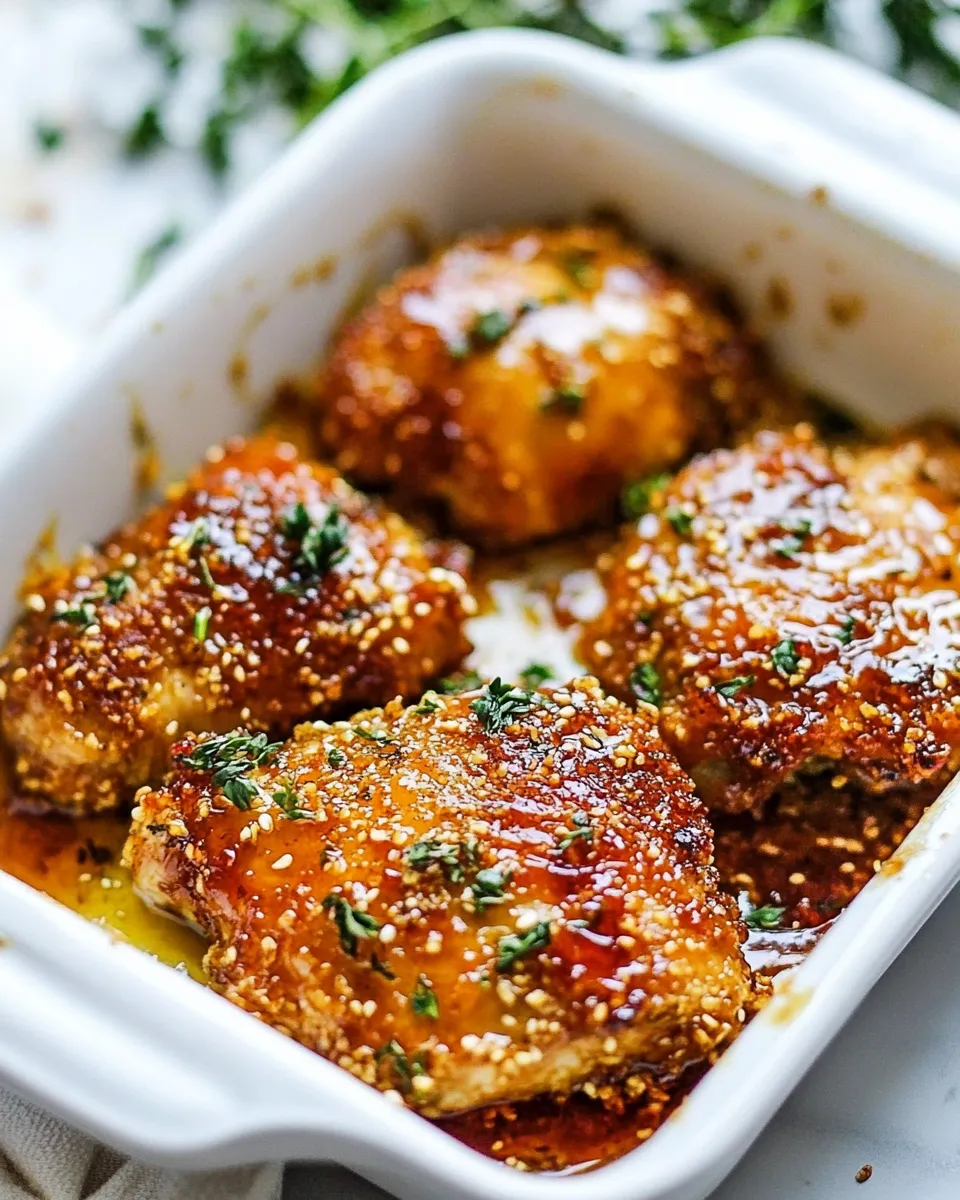 Delicious Baked Hot Honey Chicken plate image