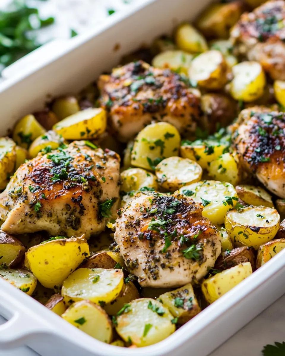 Classic Baked Lemon Chicken and Potatoes image