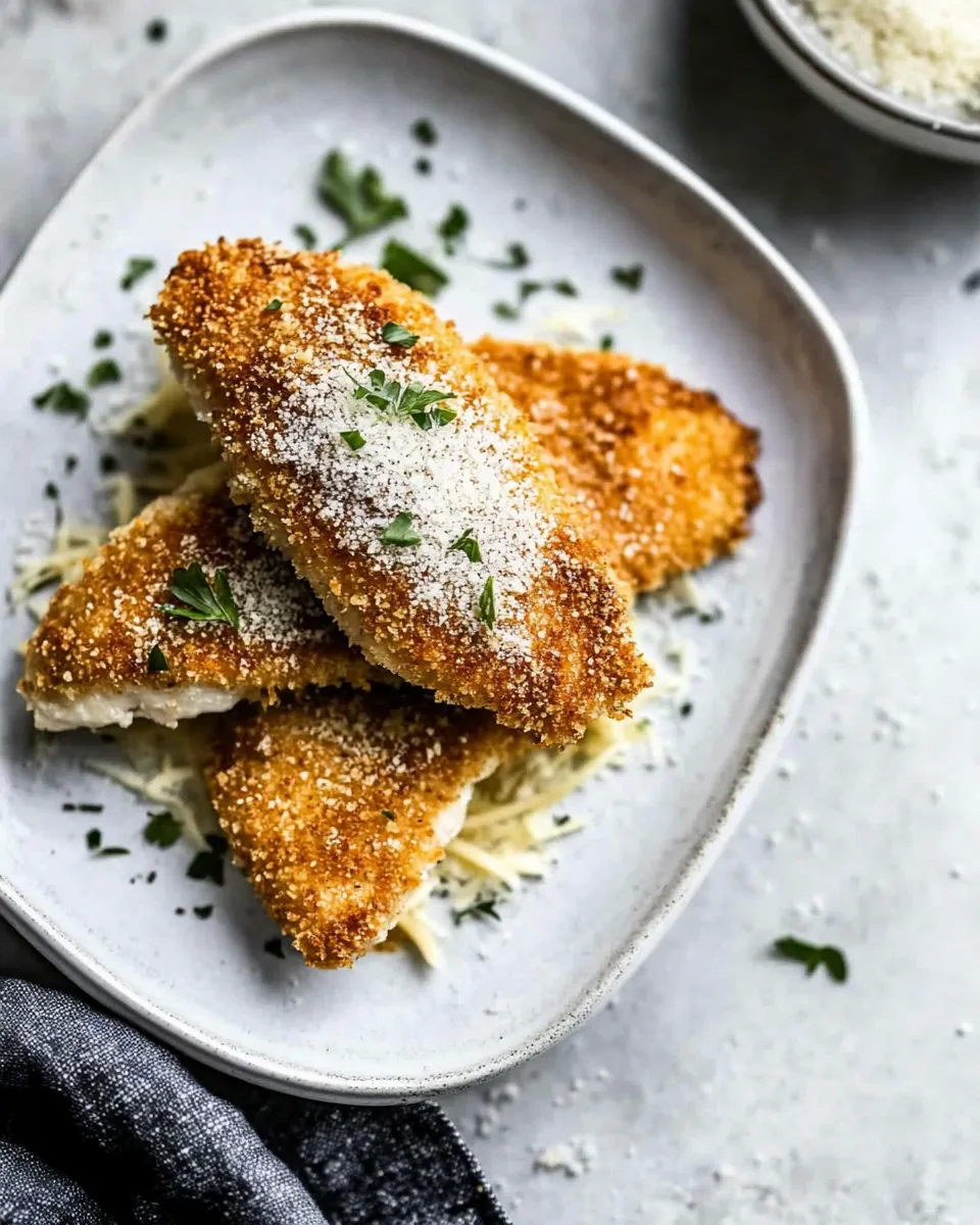 delicious Baked Parmesan Crusted Chicken plate image