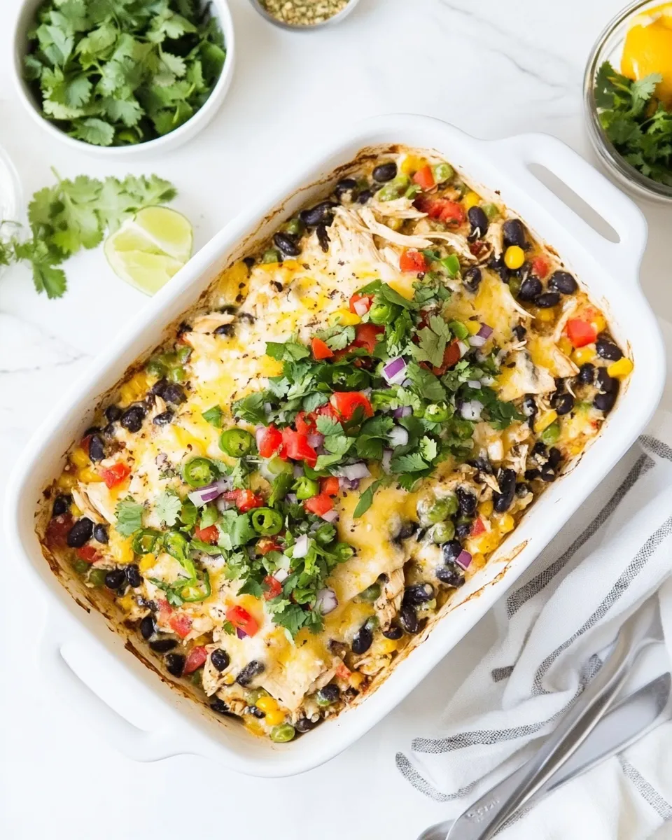 Easy Baked Southwest Chicken Casserole recipe photo