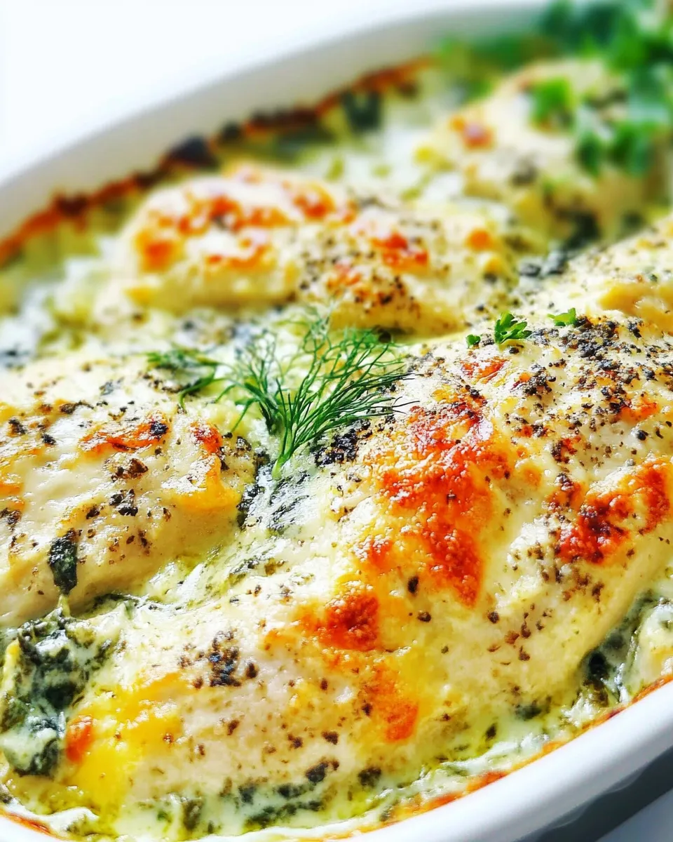 Homemade Baked Spinach Dip Chicken photo